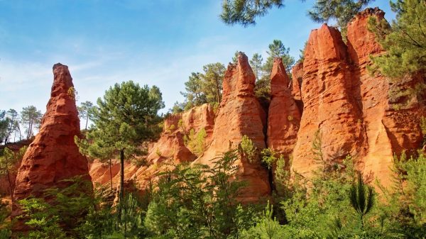 Der wunderschöne provenzalische Colorado im Vaucluse